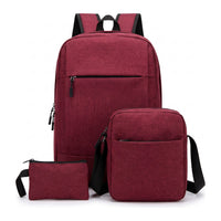 3-in-1 Backpack Set - Red