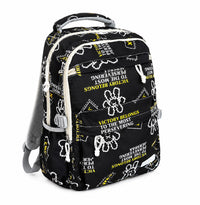 Bunny print backpack black