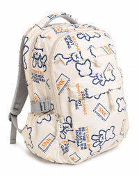 Bunny print backpack cream