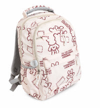 Bunny print backpack light pink